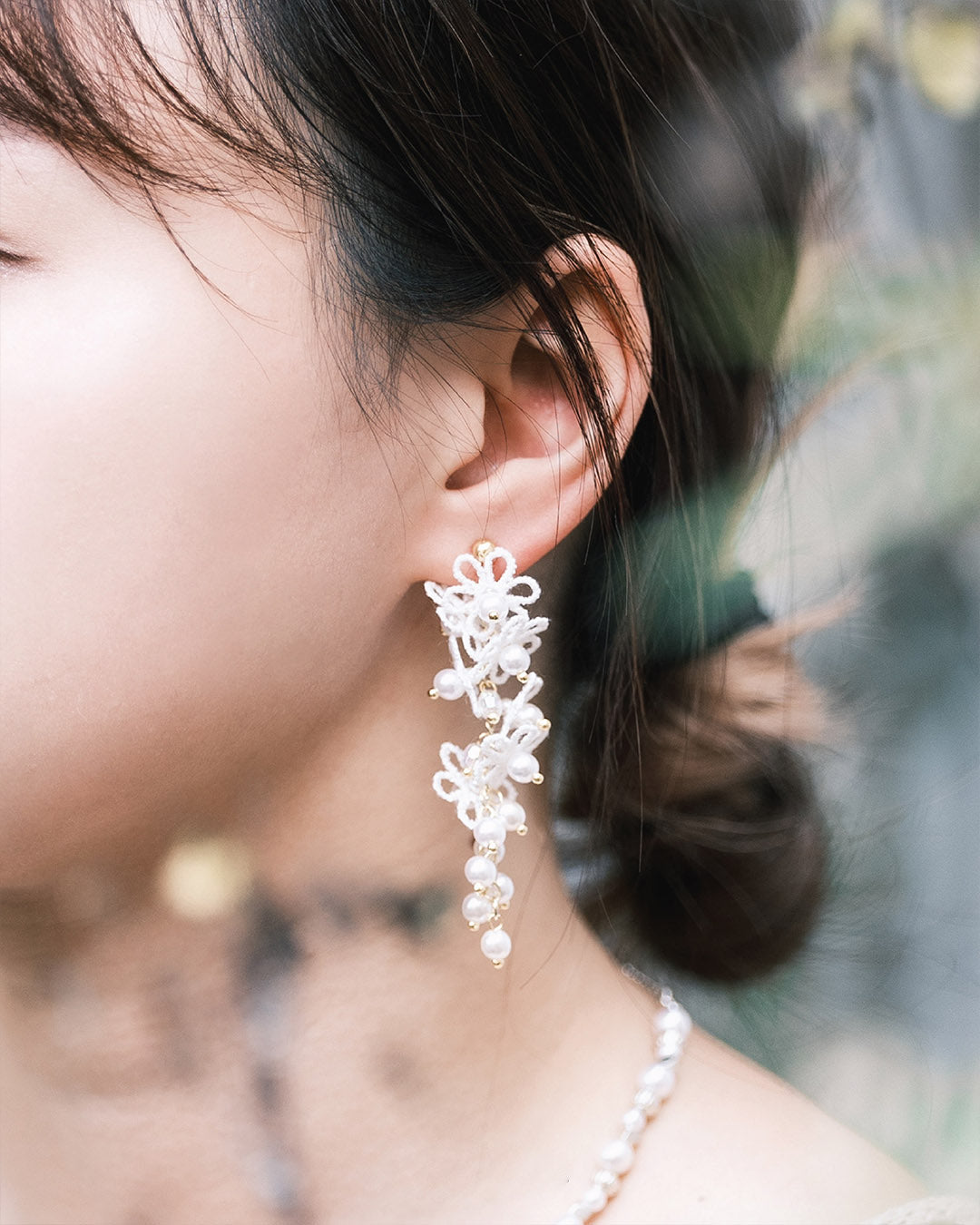 蕾絲花穗 (白色)